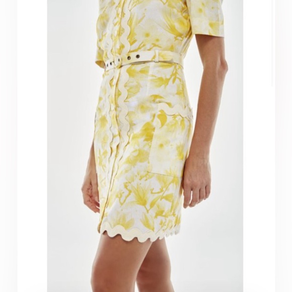 VESTIDO CURTO VERCELLI AMARELO Yellow Dress - Picture 2 of 10